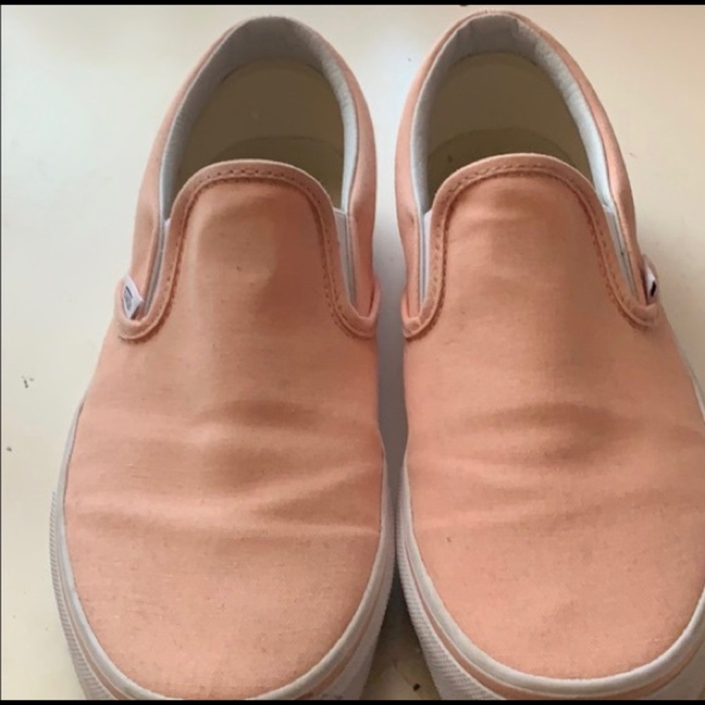 Women’s Salmon/Pink Slip-on Vans